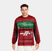 MVP Printed Mens Long Sleeve Shirt (Red/Green)