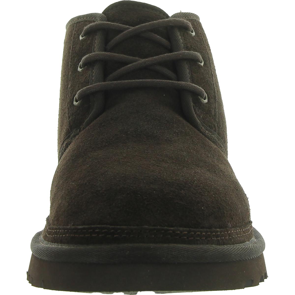 Neumel Mens Lace Up Flat Chukka Boots