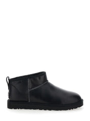 ''Classic Ultra Mini' Black Boots In Leather Woman