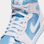 Air Jordan 1 Retro Mid Legend Blue Mens Lifestyle Shoes (White/Legend Blue)