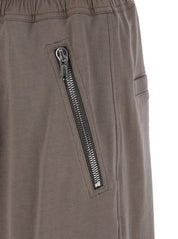 'Tecuatl' Grey Pants With Elastic Waist With Drawstring And Zip At The Ankles In Cotton Man