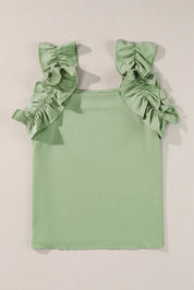 Ruffled Square Neck Tank