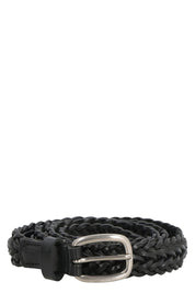 Golden Goose Houston Woven Leather Belt