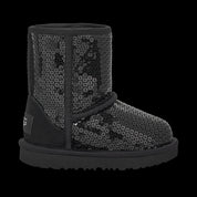 Black Classic Sequin Toddler Winter Boots