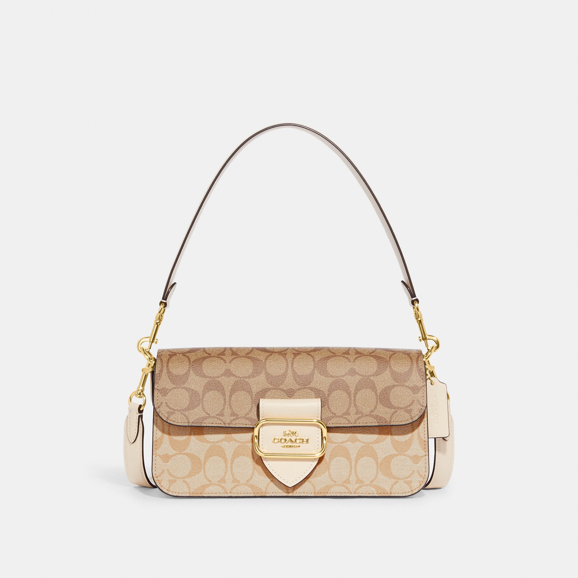 Coach Outlet Morgan Shoulder Bag In Blocked Signature Canvas