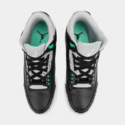 Air Jordan 3 Retro Green Glow Mens Lifestyle Shoes (Black/Green Glow/Wolf Grey/White)