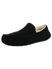 Ascot Mens Suede Shearling Moccasin Slippers