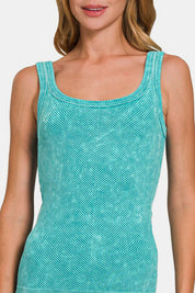 Zenana Ribbed Scoop Neck Tank