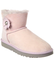 UGG Mini Bailey Button Suede & Shearling Boot