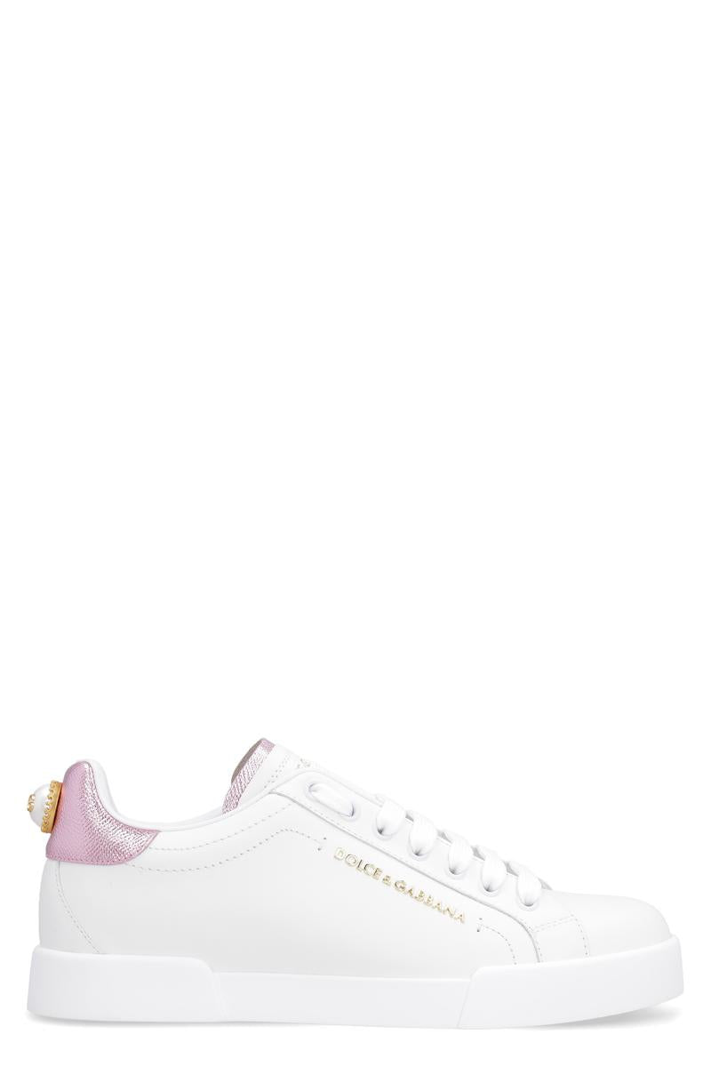 Dolce & Gabbana Portofino Leather Low-Top Sneakers