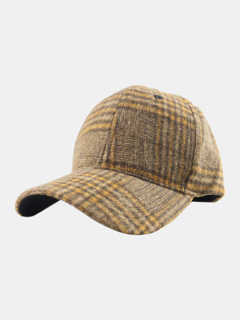 Plaid Adjustable Cotton Baseball Cap