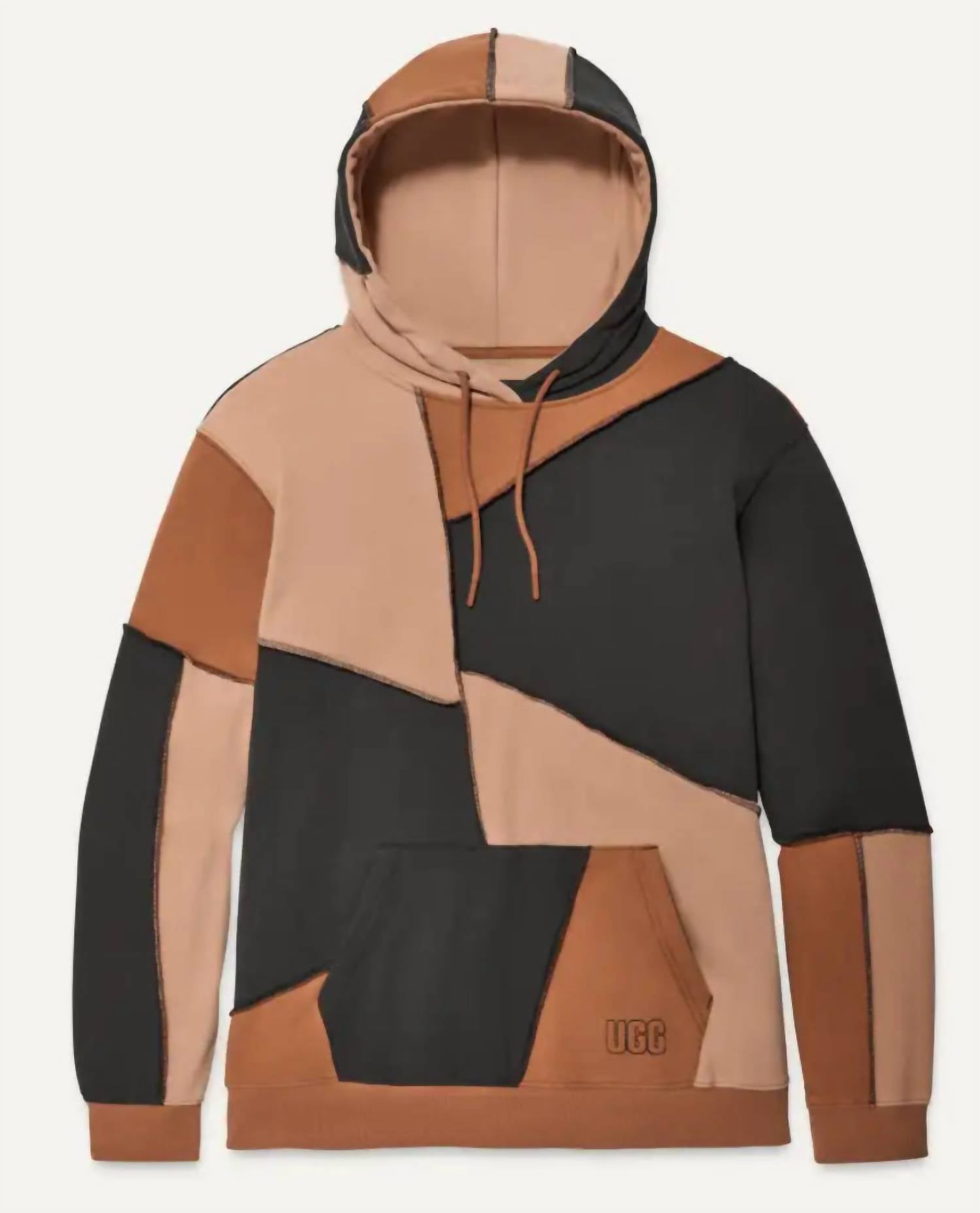 Raini Piecework Hoodie In Cedar Bark Multi