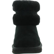 Womens Suede Faux Fur Lined Ankle Boots