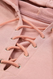 Lace Up Long Sleeve Hoodie