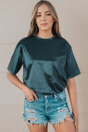 Round Neck Dropped Shoulder Top