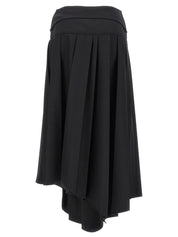 Off-White Pleated Midi Skirt