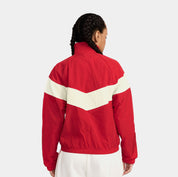 NSW Woven Full Zip Windbreaker Womens Jacket (Red/White)