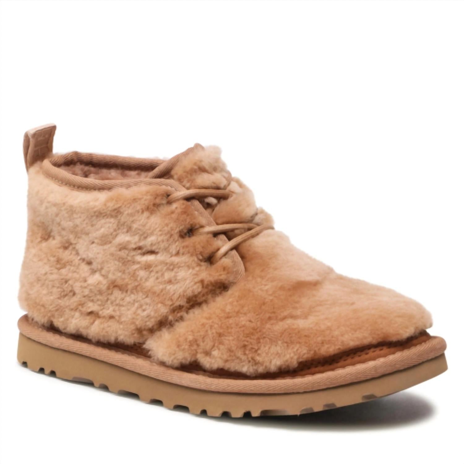 Women's Neumel Fur Bootie In Chestnut