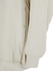 'Jumbo Peter Flight' White Bomber Jacket In Virgin Wool Woman