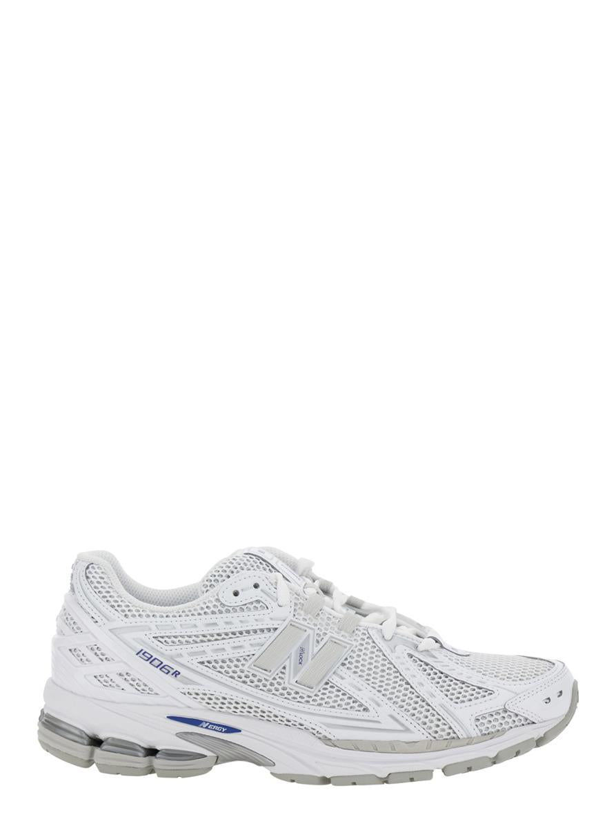 '1906R' White Sneaker With Mesh Design And Side Logo In Synthetic Fiber Unisex