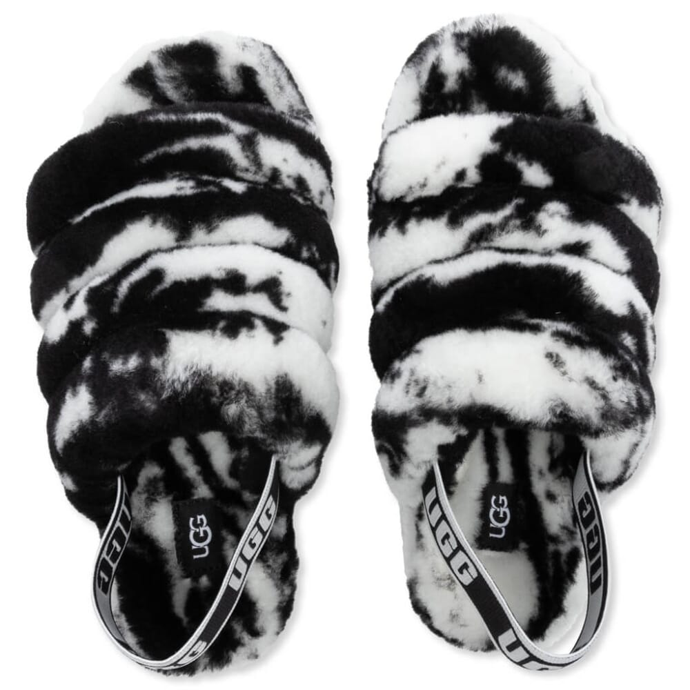 UGG Fluff Yeah Slide Marble Black  W-1122554-BLK Women's