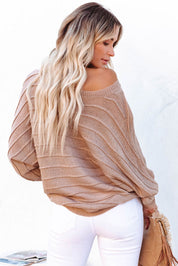 Round Neck Long Sleeve Knit Top