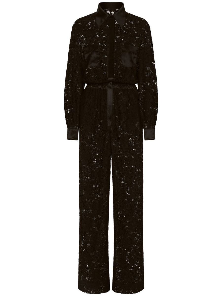 Dolce & Gabbana Lace Long Shirt Jumpsuit