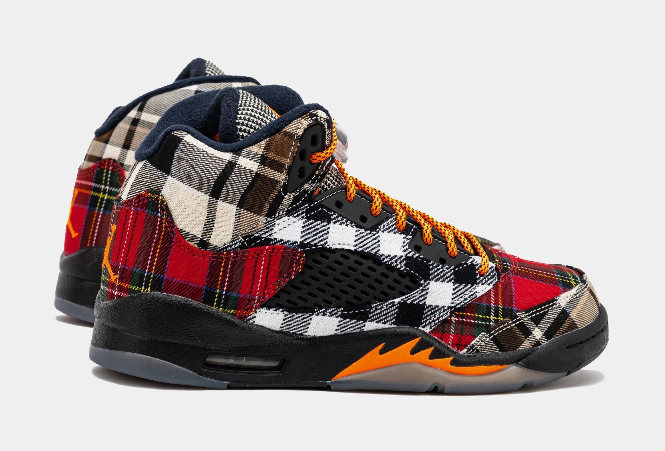 Air Jordan 5 Retro Plaid Grade School Lifestyle Shoes (Multi/Black)