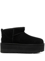 'Ultramini' Black Boots With Platform In Suede Woman