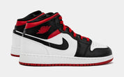 Air Jordan 1 Retro Mid Gym Red Grade School Lifestyle Shoes (Black/Red) Free Shipping