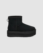 UGG Classic Mini Platform 1134991 Women's Black Suede Winter Boots Size 9 ZJ313