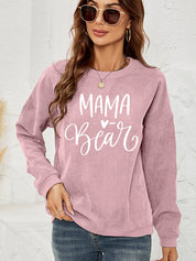 MAMA Graphic Round Neck Sweatshirt