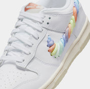 Dunk Low SE Rainbow Swoosh Grade School Lifestyle Shoes (White/Multi Color/Dark Pony/Light Silver)