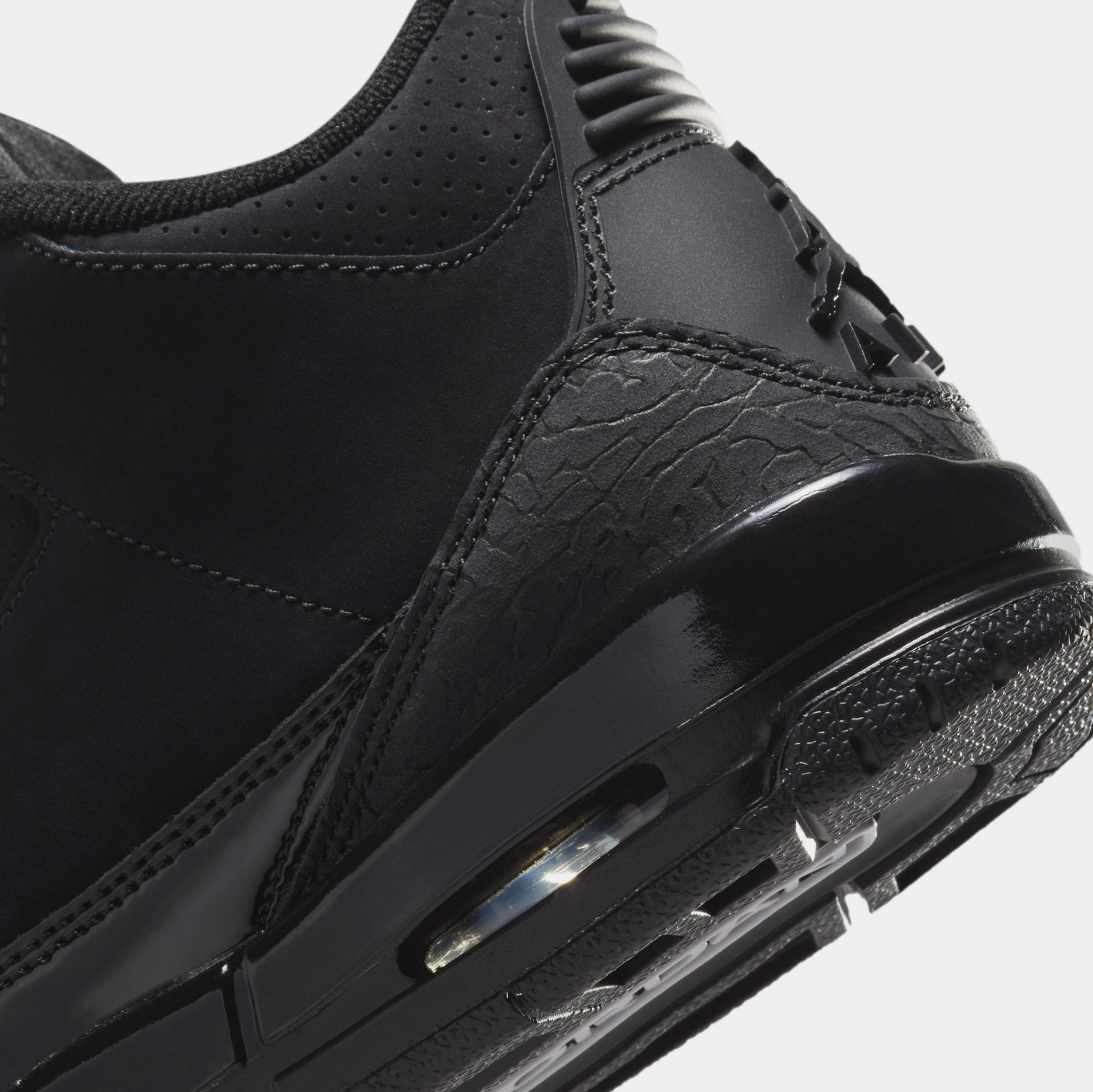 Air Jordan 3 Retro Black Cat Grade School Lifestyle Shoes (Black/Dark Charcoal/Black) Free Shipping