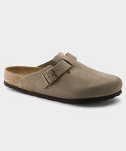 Birkenstock Boston in Taupe Suede