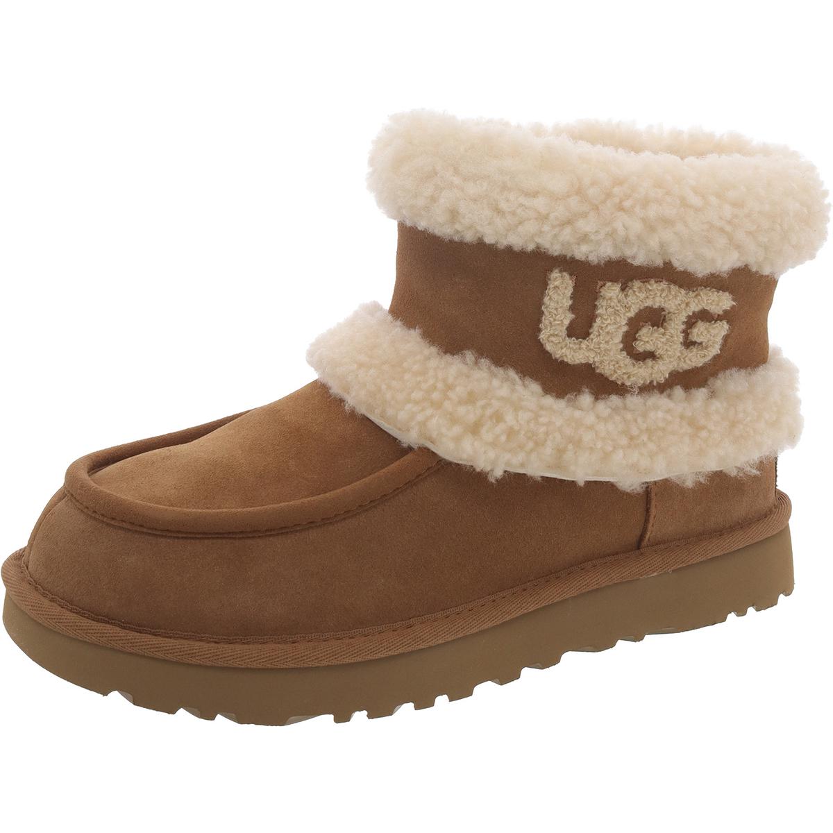 Ultra Mini Ugg Fluff Womens Suede Cold Weather Shearling Boots