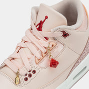 Air Jordan 3 Retro Treat Yourself Womens Lifestyle Shoes (Washed Coral/Gym Red/Sail)