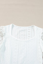 Eyelet Lace Long Sleeve Bodysuit