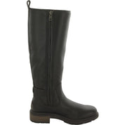 Harrison Tall Womens Leather Stacked Heel Knee-High Boots