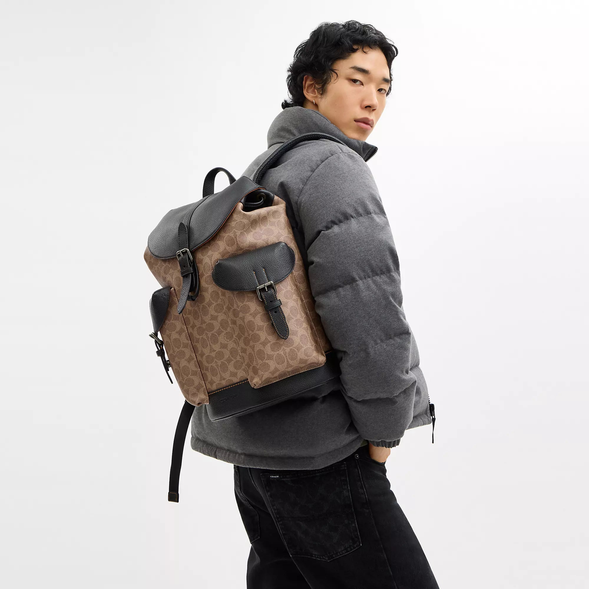 Coach Outlet Warner Backpack In Signature Canvas