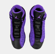 Air Jordan 13 Retro Purple Venom Grade School Lifestyle Shoes (Black/Purple)