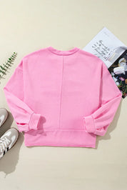 Half Button Long Sleeve Sweatshirt