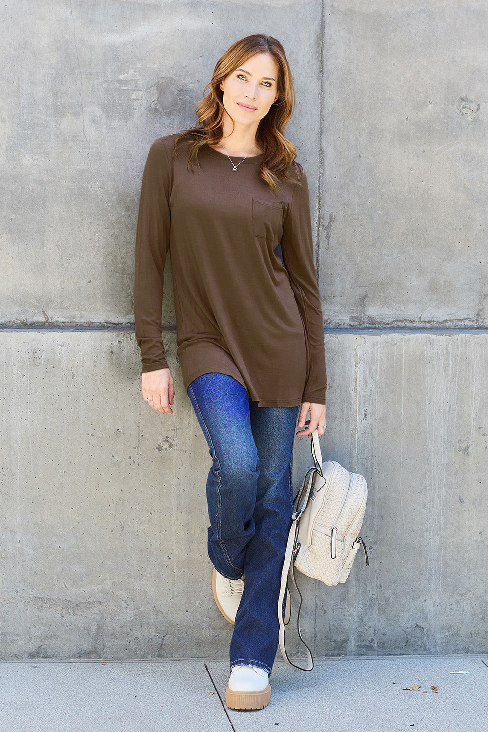 Basic Bae Full Size Round Neck Long Sleeve Top