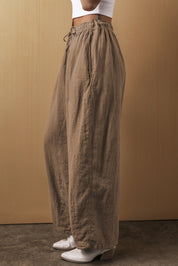 Drawstring Wide Leg Pants