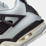 Air Jordan 4 Retro Platinum Gold Grade School Lifestyle Shoes (Pure Platinum/Metallic Gold/Black/Sail)