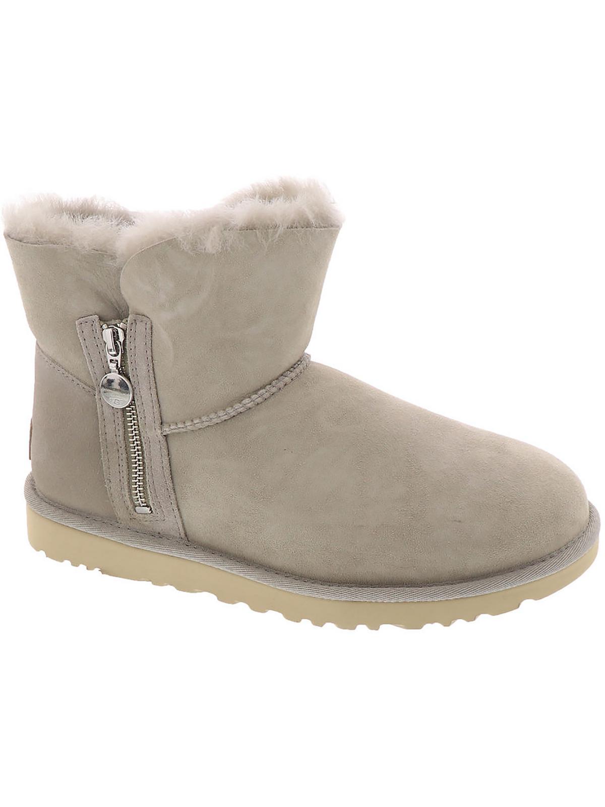 Bailey Zip Mini Womens Suede Ankle Boots