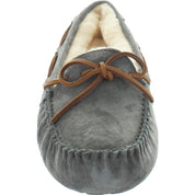 Dakota Womens Suede Sheepskin Lined Moccasin Slippers