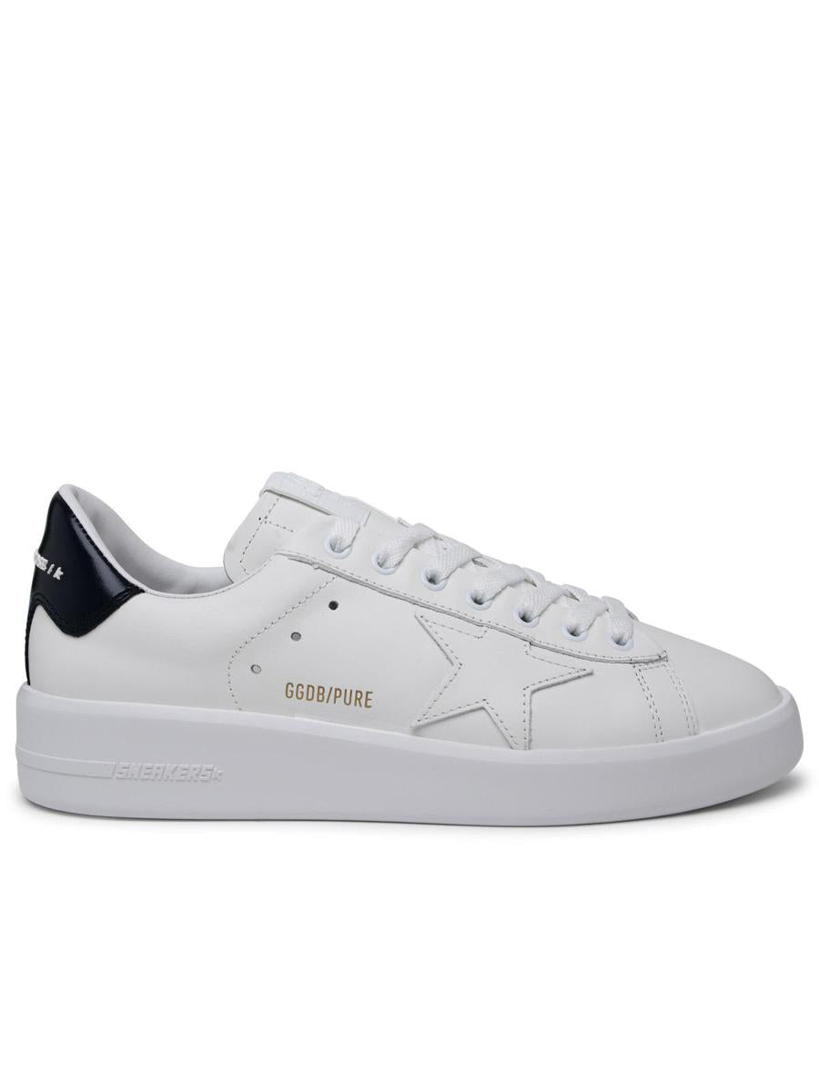 Golden Goose 'Purestar' White Calf Leather Sneakers