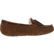 Dakota Womens Suede Shearling Lined Moccasin Slippers