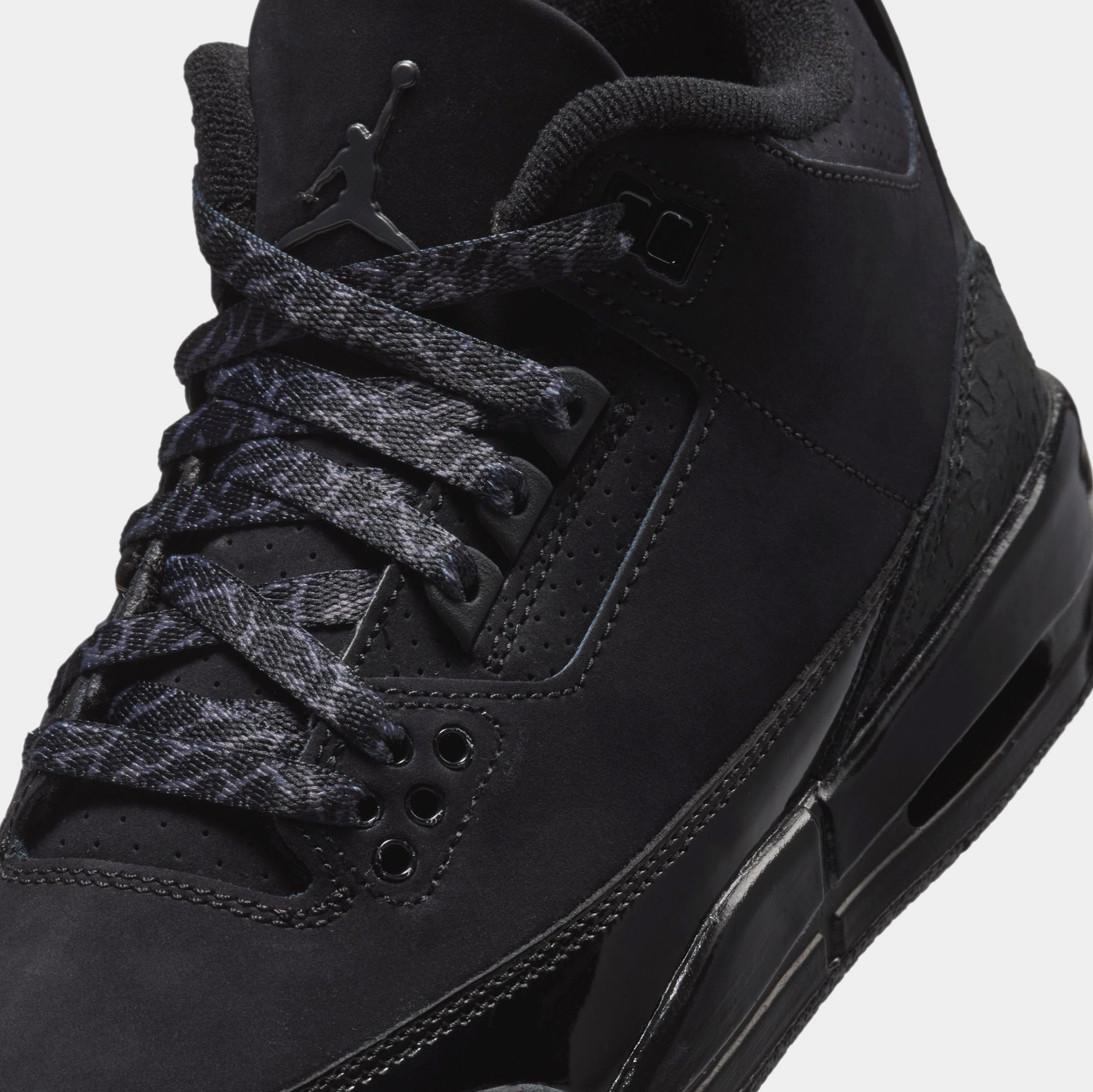 Air Jordan 3 Retro Black Cat Grade School Lifestyle Shoes (Black/Dark Charcoal/Black) Free Shipping